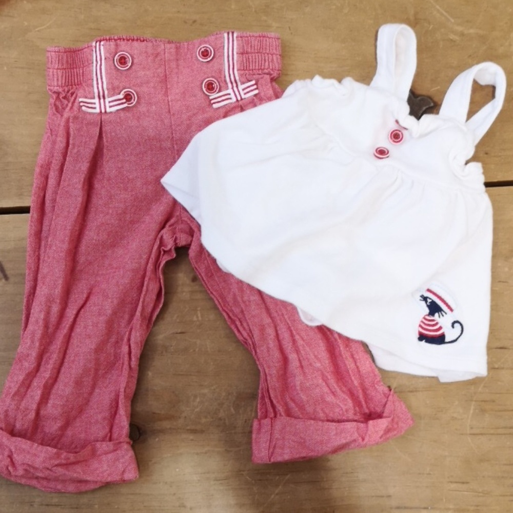 Gymboree | High waisted pant w adjustable tank top